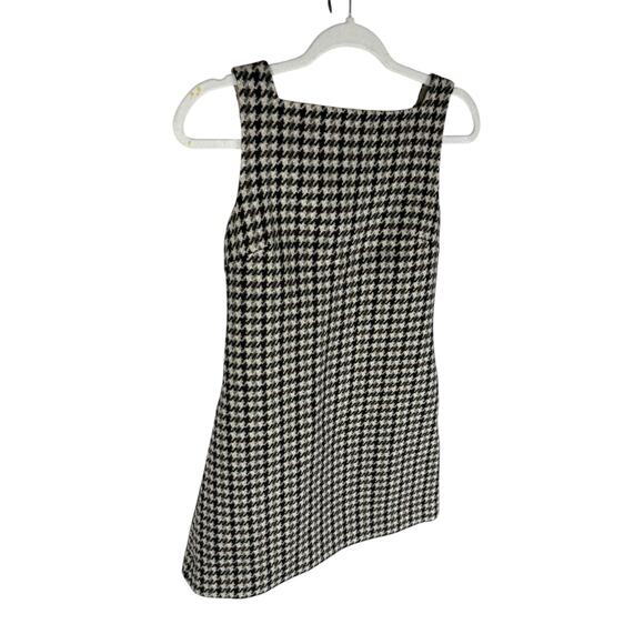 Theory High Square Neck Mini Dress 100% Wool Houndstooth Preppy Chic Office Sz 0 - Picture 5 of 10